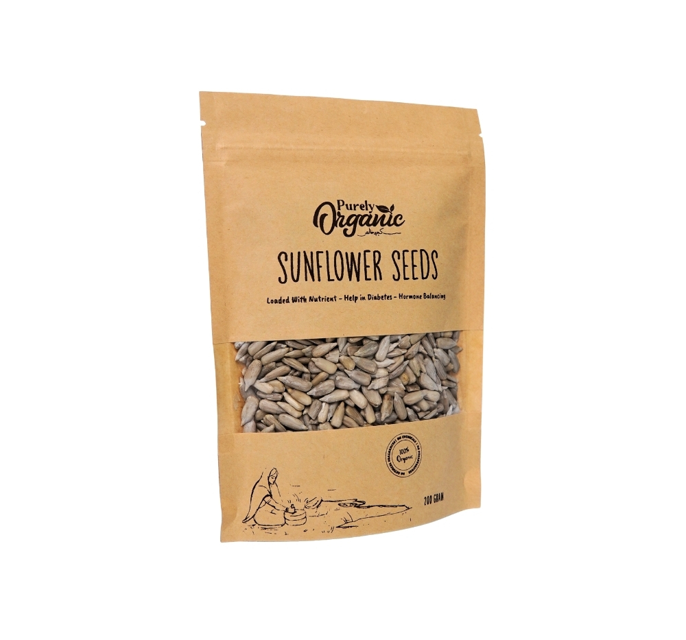 organic sunflower-seeds-superfood - sideview-purely-organic