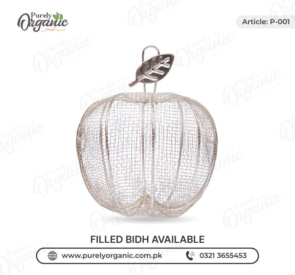 Front View Apple Metal Bidh Box imported - Purely Organic