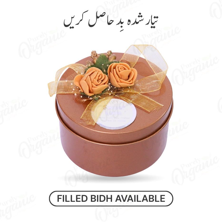 Tin bid box imported with flower - Purely Organic