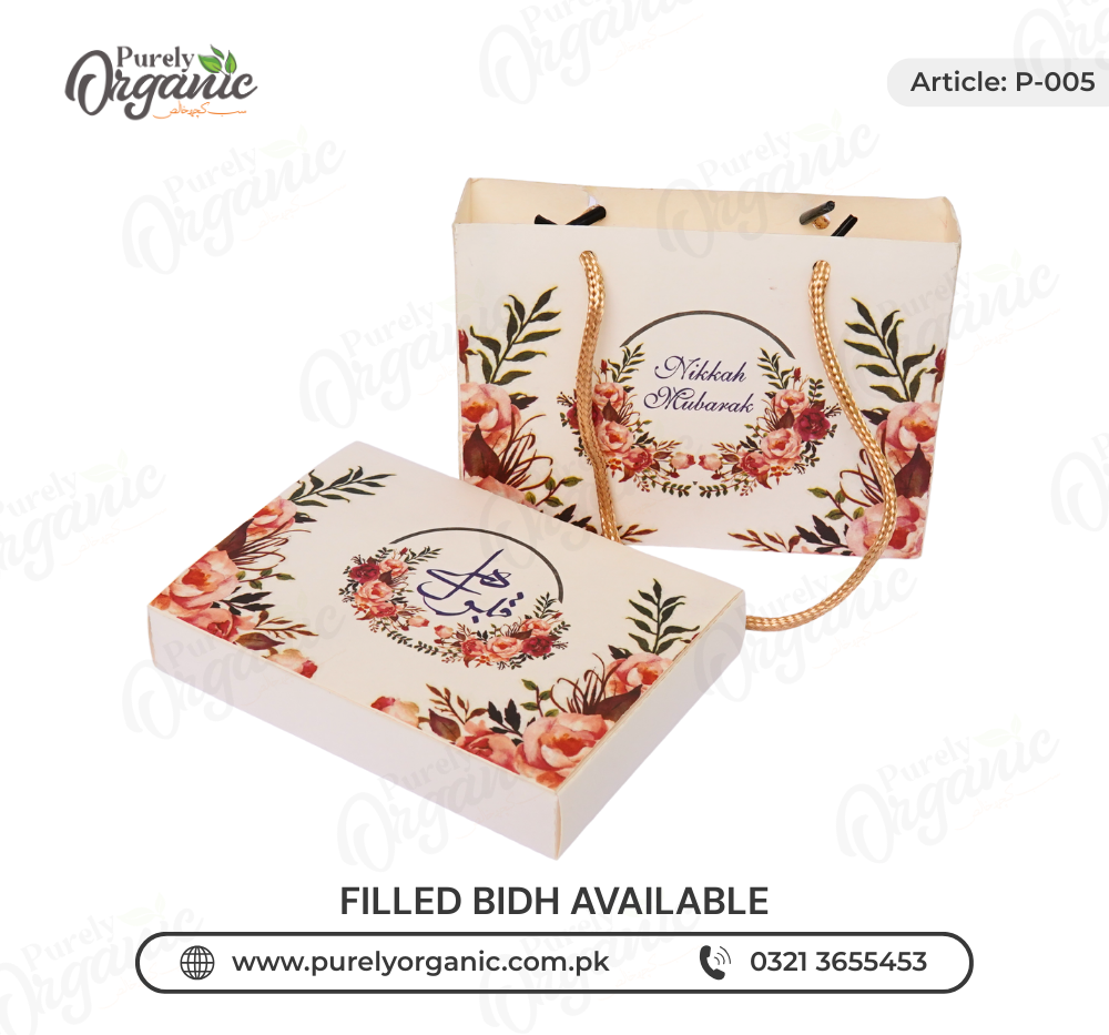 personalised bid bag for nikkah hand carry- purely organic