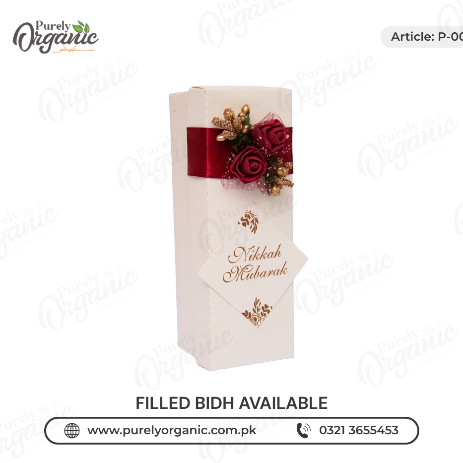 premium bidh box with flower and name tag – purely organic premium bidh box with flower and name tag - purely organic